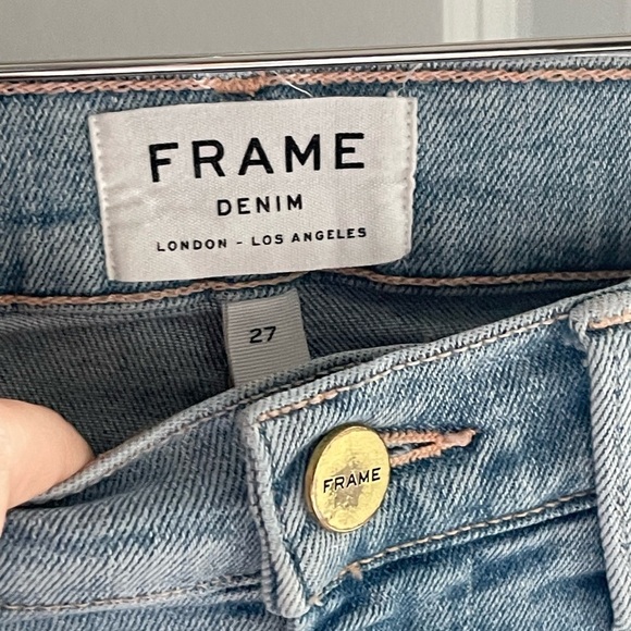 FRAME Le High Skinny de Jeanne Crop Skinny Jeans in Ocean Ridge Sz 27 - Picture 6 of 8
